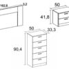 DORMITORIO LUCE COUPLE 2 CAJONES