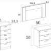 DORMITORIO LUCE COUPLE 3 CAJONES MEDIDAS