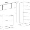 DORMITORIO REMIS CANNES BLANCO SAHARA MEDIDAS