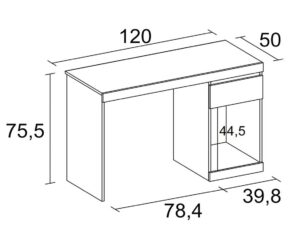 ESCRITORIO BORO 1.20M MEDIDAS