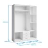 armario roma blanco 3 cajones 3 puertas 216x150x53 cm (5)