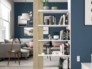 estanteria alida color roble canadian y blanco 180x90x25 cm