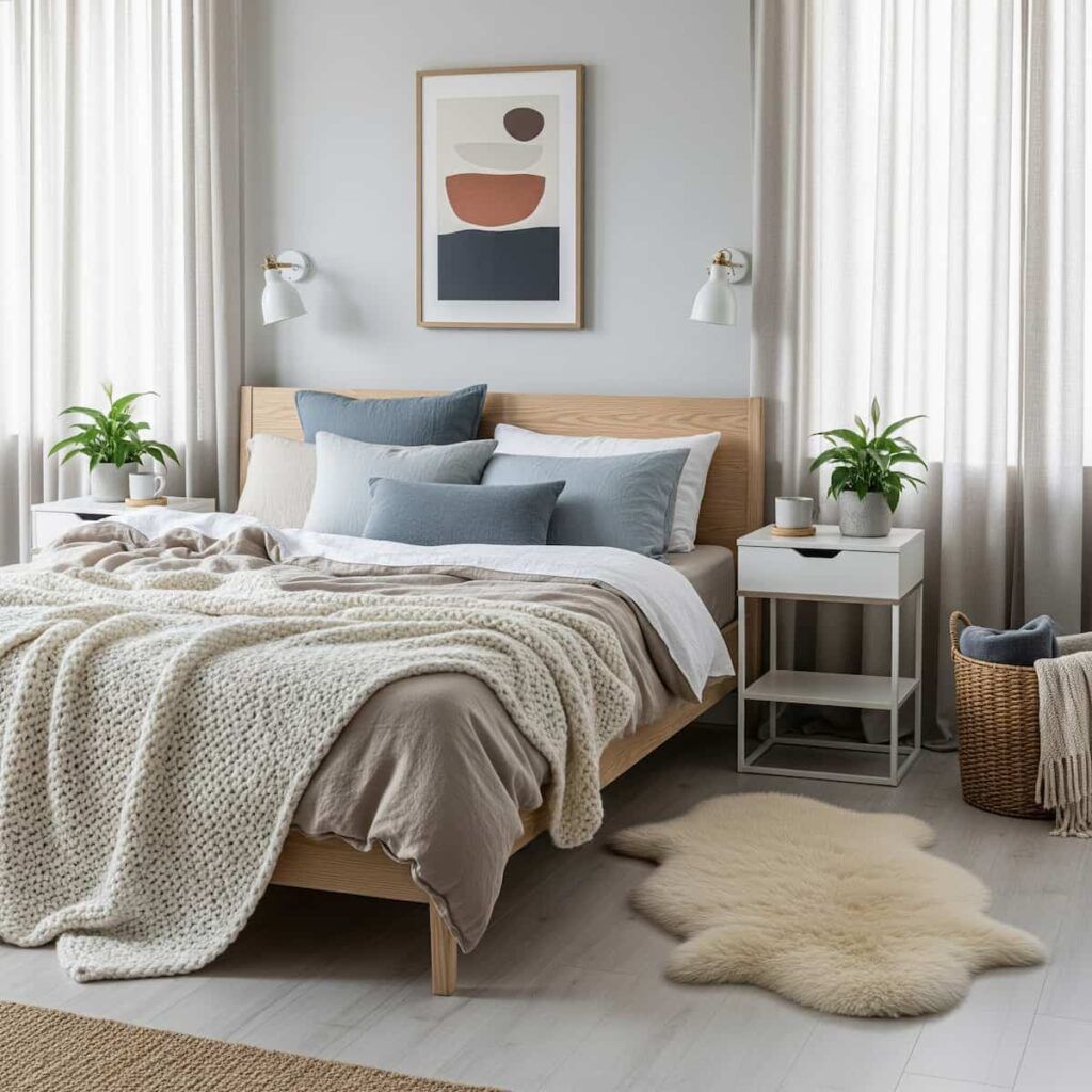 habitación matrimonial nórdica