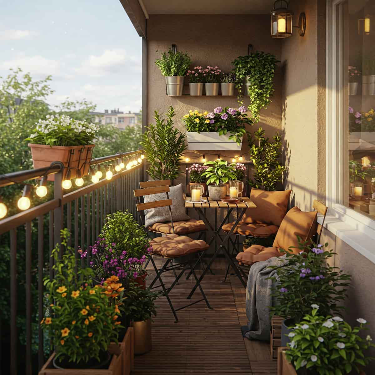 ideas para aprovechar en balcones pequeños