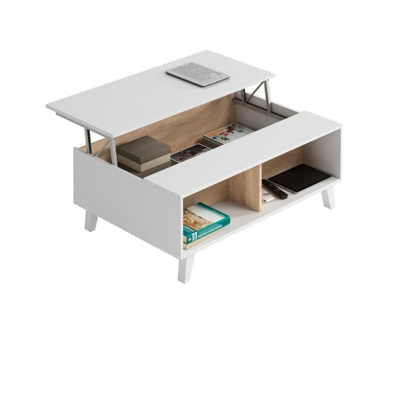 mesa centro elevable roble canadian