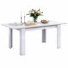 mesa comedor extensible blanco mate 140 190x90
