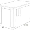 mesa mira extensible medidas