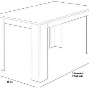 mesa mira extensible medidas