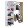 vestidor 2 barras 1 cajon color roble y blanco 187x158x40cm (2)